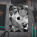 Vector Black & White Abstract Connect Pattern - Full Body Skin Decal for the Apple iPad Pro 12.9", 11", 10.5", 9.7", Air or Mini (All Models Available)