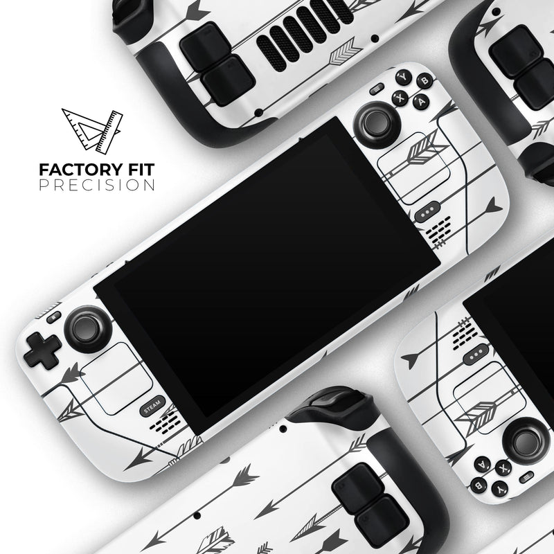 Vector Black Arrows // Full Body Skin Decal Wrap Kit for the Steam Deck handheld gaming computer