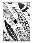 Vector Black and White Feathers - iPad Pro 97 - View 3.jpg