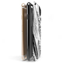 Vector Black and White Feathers iPhone 6/6s or 6/6s Plus 2-Piece Hybrid INK-Fuzed Case