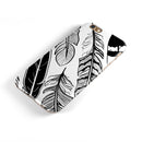 Vector Black and White Feathers iPhone 6/6s or 6/6s Plus 2-Piece Hybrid INK-Fuzed Case