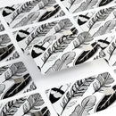 Vector Black and White Feathers - Premium Protective Decal Skin-Kit for the Apple Credit Card