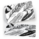 Vector Black and White Feathers - Premium Protective Decal Skin-Kit for the Apple Credit Card