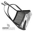 Vector Black and White Feathers - Made in USA Mouth Cover Unisex Anti-Dust Cotton Blend Reusable & Washable Face Mask with Adjustable Sizing for Adult or Child