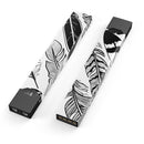 Vector Black and White Feathers - Premium Decal Protective Skin-Wrap Sticker compatible with the Juul Labs vaping device