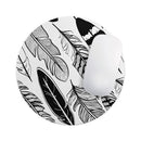 Vector Black and White Feathers// WaterProof Rubber Foam Backed Anti-Slip Mouse Pad for Home Work Office or Gaming Computer Desk