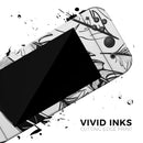 Vector Black and White Feathers // Skin Decal Wrap Kit for Nintendo Switch Console & Dock, Joy-Cons, Pro Controller, Lite, 3DS XL, 2DS XL, DSi, or Wii - Vinyl Skin Wrap for Nintendo Switch 2, OLED, Lite, Pro Controller, Wii & Classic Handhelds