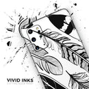 Vector Black and White Feathers - Premium Vinyl Skin Decal for Samsung Galaxy S25 Ultra, S24, S23, S22 & All Galaxy S Models
