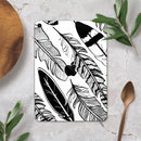 Vector Black and White Feathers - Full Body Skin Decal for the Apple iPad Pro 12.9", 11", 10.5", 9.7", Air or Mini (All Models Available)