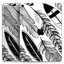Vector Black and White Feathers - Full Body Skin Decal for the Apple iPad Pro 12.9", 11", 10.5", 9.7", Air or Mini (All Models Available)
