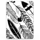 Vector Black and White Feathers - Full Body Skin Decal for the Apple iPad Pro 12.9", 11", 10.5", 9.7", Air or Mini (All Models Available)
