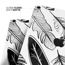 Vector Black and White Feathers - Full Body Skin Decal for the Apple iPad Pro 12.9", 11", 10.5", 9.7", Air or Mini (All Models Available)