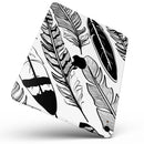 Vector Black and White Feathers - Full Body Skin Decal for the Apple iPad Pro 12.9", 11", 10.5", 9.7", Air or Mini (All Models Available)