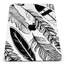 Vector Black and White Feathers - Full Body Skin Decal for the Apple iPad Pro 12.9", 11", 10.5", 9.7", Air or Mini (All Models Available)