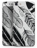 Vector Black and White Feathers - Skin-kit for the iPhone 8 or 8 Plus