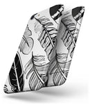 Vector Black and White Feathers - Skin-kit for the iPhone 8 or 8 Plus