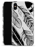 Vector Black and White Feathers - iPhone X Clipit Case