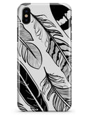 Vector Black and White Feathers - iPhone X Clipit Case