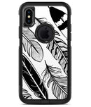 Vector Black and White Feathers - iPhone X OtterBox Case & Skin Kits