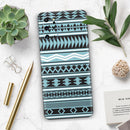 Vector Blue & Black Aztec Pattern V2 - Skin-Kit for the Samsung Galaxy S-Series S20, S20 Plus, S20 Ultra , S10 & others (All Galaxy Devices Available)