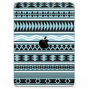 Vector Blue & Black Aztec Pattern V2 - Full Body Skin Decal for the Apple iPad Pro 12.9", 11", 10.5", 9.7", Air or Mini (All Models Available)