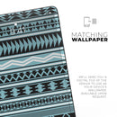 Vector Blue & Black Aztec Pattern V2 - Full Body Skin Decal for the Apple iPad Pro 12.9", 11", 10.5", 9.7", Air or Mini (All Models Available)