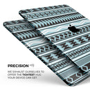 Vector Blue & Black Aztec Pattern V2 - Full Body Skin Decal for the Apple iPad Pro 12.9", 11", 10.5", 9.7", Air or Mini (All Models Available)