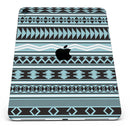 Vector Blue & Black Aztec Pattern V2 - Full Body Skin Decal for the Apple iPad Pro 12.9", 11", 10.5", 9.7", Air or Mini (All Models Available)