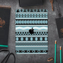 Vector Blue & Black Aztec Pattern V2 - Full Body Skin Decal for the Apple iPad Pro 12.9", 11", 10.5", 9.7", Air or Mini (All Models Available)