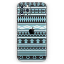 Vector Blue & Black Aztec Pattern V2 - Protective Skin Wrap & Decal – Compatible with iPhone SE to iPhone 17 Pro Max (All Models)