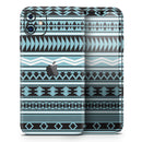 Vector Blue & Black Aztec Pattern V2 - Protective Skin Wrap & Decal – Compatible with iPhone SE to iPhone 17 Pro Max (All Models)