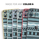 Vector Blue & Black Aztec Pattern V2 - Protective Skin Wrap & Decal – Compatible with iPhone SE to iPhone 17 Pro Max (All Models)