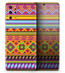 Vector Gold & Purple Aztec Pattern V32 - Premium Vinyl Skin Decal for Samsung Galaxy S25 Ultra, S24, S23, S22 & All Galaxy S Models