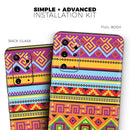 Vector Gold & Purple Aztec Pattern V32 - Premium Vinyl Skin Decal for Samsung Galaxy S25 Ultra, S24, S23, S22 & All Galaxy S Models