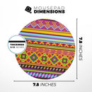Vector Gold & Purple Aztec Pattern V32// WaterProof Rubber Foam Backed Anti-Slip Mouse Pad for Home Work Office or Gaming Computer Desk