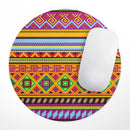 Vector Gold & Purple Aztec Pattern V32// WaterProof Rubber Foam Backed Anti-Slip Mouse Pad for Home Work Office or Gaming Computer Desk