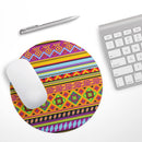 Vector Gold & Purple Aztec Pattern V32// WaterProof Rubber Foam Backed Anti-Slip Mouse Pad for Home Work Office or Gaming Computer Desk