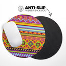 Vector Gold & Purple Aztec Pattern V32// WaterProof Rubber Foam Backed Anti-Slip Mouse Pad for Home Work Office or Gaming Computer Desk