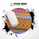 Vector Gold & Purple Aztec Pattern V32// WaterProof Rubber Foam Backed Anti-Slip Mouse Pad for Home Work Office or Gaming Computer Desk