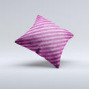 Vector Grunge Purple Striped Ink-Fuzed Decorative Throw Pillow
