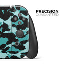 Vector Hot Turquoise Cheetah Print // Skin Decal Wrap Kit for Nintendo Switch Console & Dock, Joy-Cons, Pro Controller, Lite, 3DS XL, 2DS XL, DSi, or Wii - Vinyl Skin Wrap for Nintendo Switch 2, OLED, Lite, Pro Controller, Wii & Classic Handhelds