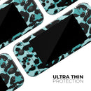 Vector Hot Turquoise Cheetah Print // Skin Decal Wrap Kit for Nintendo Switch Console & Dock, Joy-Cons, Pro Controller, Lite, 3DS XL, 2DS XL, DSi, or Wii - Vinyl Skin Wrap for Nintendo Switch 2, OLED, Lite, Pro Controller, Wii & Classic Handhelds