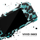 Vector Hot Turquoise Cheetah Print // Skin Decal Wrap Kit for Nintendo Switch Console & Dock, Joy-Cons, Pro Controller, Lite, 3DS XL, 2DS XL, DSi, or Wii - Vinyl Skin Wrap for Nintendo Switch 2, OLED, Lite, Pro Controller, Wii & Classic Handhelds