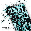 Vector Hot Turquoise Cheetah Print - Skin-Kit for the Samsung Galaxy S-Series S20, S20 Plus, S20 Ultra , S10 & others (All Galaxy Devices Available)