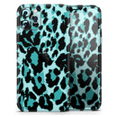 Vector Hot Turquoise Cheetah Print - Protective Skin Wrap & Decal – Compatible with iPhone SE to iPhone 17 Pro Max (All Models)