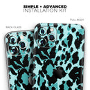 Vector Hot Turquoise Cheetah Print - Protective Skin Wrap & Decal – Compatible with iPhone SE to iPhone 17 Pro Max (All Models)