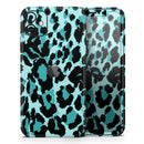 Vector Hot Turquoise Cheetah Print - Protective Skin Wrap & Decal – Compatible with iPhone SE to iPhone 17 Pro Max (All Models)