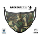 Vector Jagged Camouflage - Made in USA Mouth Cover Unisex Anti-Dust Cotton Blend Reusable & Washable Face Mask with Adjustable Sizing for Adult or Child