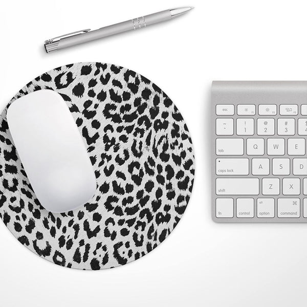 Vector Leopard Animal Print// WaterProof Rubber Foam Backed Anti-Slip Mouse Pad for Home Work Office or Gaming Computer Desk