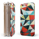 Vector Red and Blue 3D Triangular Surface iPhone 6/6s or 6/6s Plus 2-Piece Hybrid INK-Fuzed Case